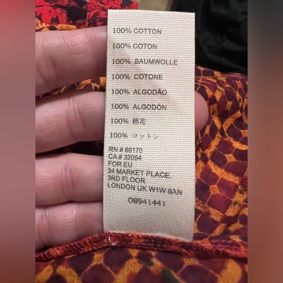 Free People gotta have you tunic top tiered red boho oversized - Picture 9 of 11